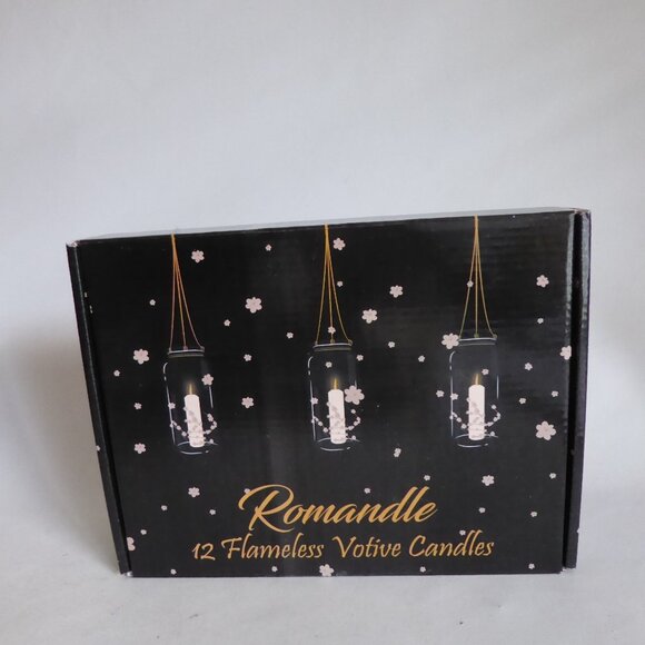 NEW 2” FLAMELESS BATTERY POWERED MAGIC FLICKERING VOTIVE CANDLE SET OF 12 - Picture 4 of 11